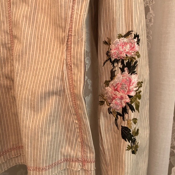 JOHNNY WAS * 3J Workshop Cream Embroidered Shirt - Picture 10 of 11